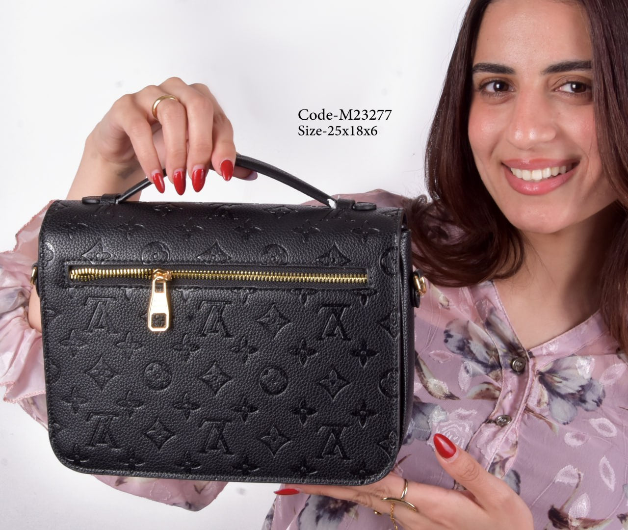 Elegant Monogram Crossbody & Top-Handle Bag