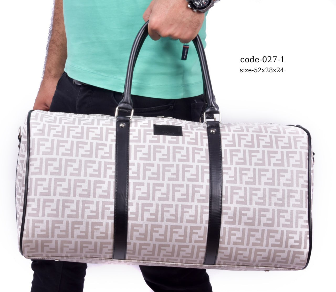 FENDI Premium Patterned Travel Duffle Bag