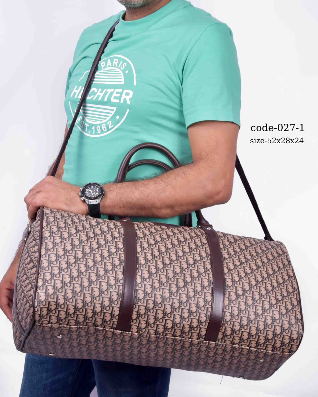 DIOR Premium Monogram Travel Duffle Bag