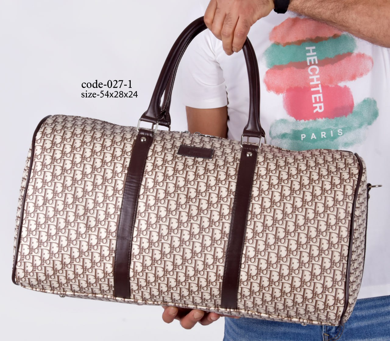 DIOR Premium Monogram Travel Duffle Bag