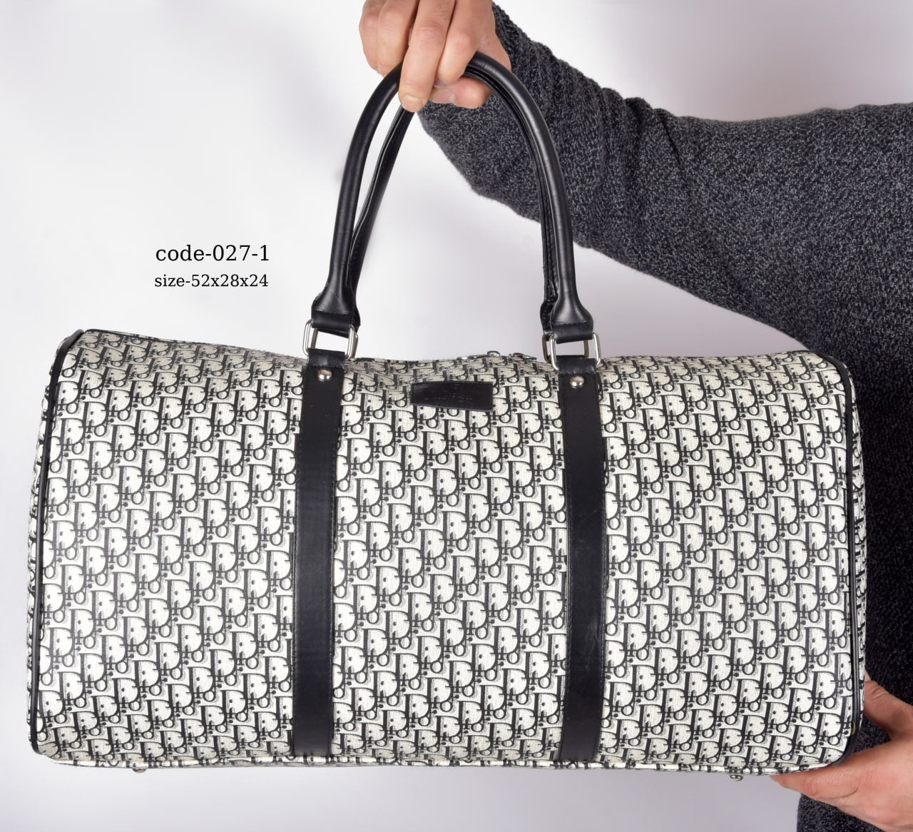 DIOR Premium Monogram Travel Duffle Bag