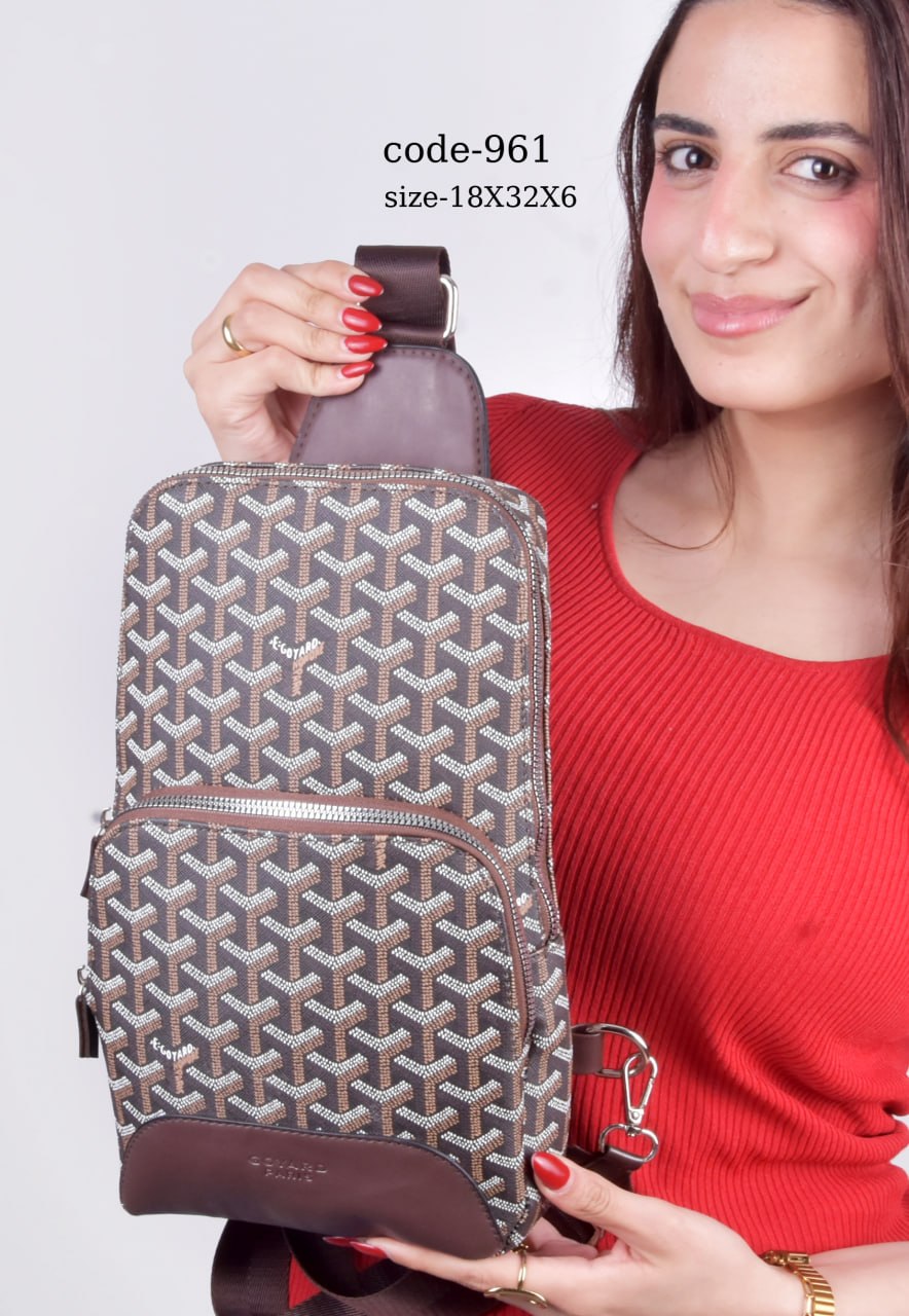 Goyard Paris Luxury Chevron Sling Bag