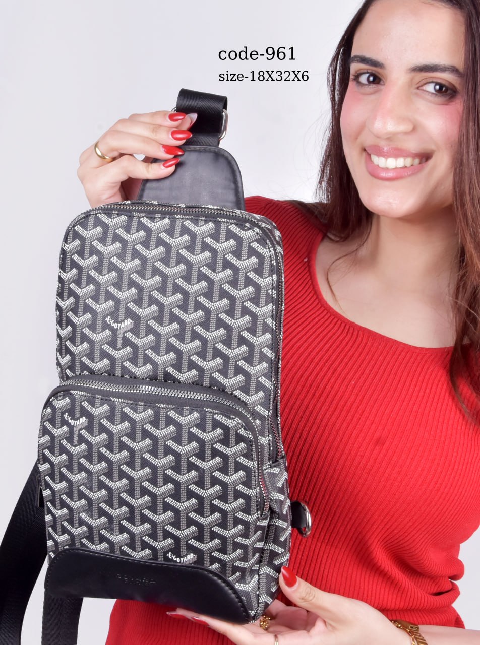Goyard Paris Luxury Chevron Sling Bag