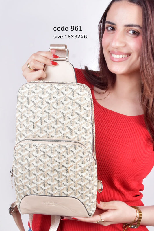 Goyard Paris Luxury Chevron Sling Bag
