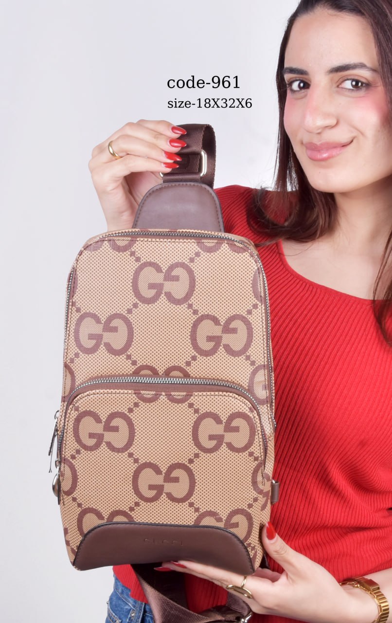 Elegant Monogram Crossbody Sling Bag