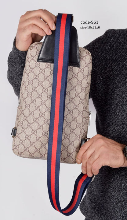 Elegant Monogram Crossbody Sling Bag
