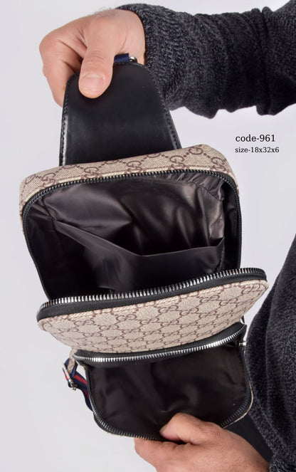 Elegant Monogram Crossbody Sling Bag