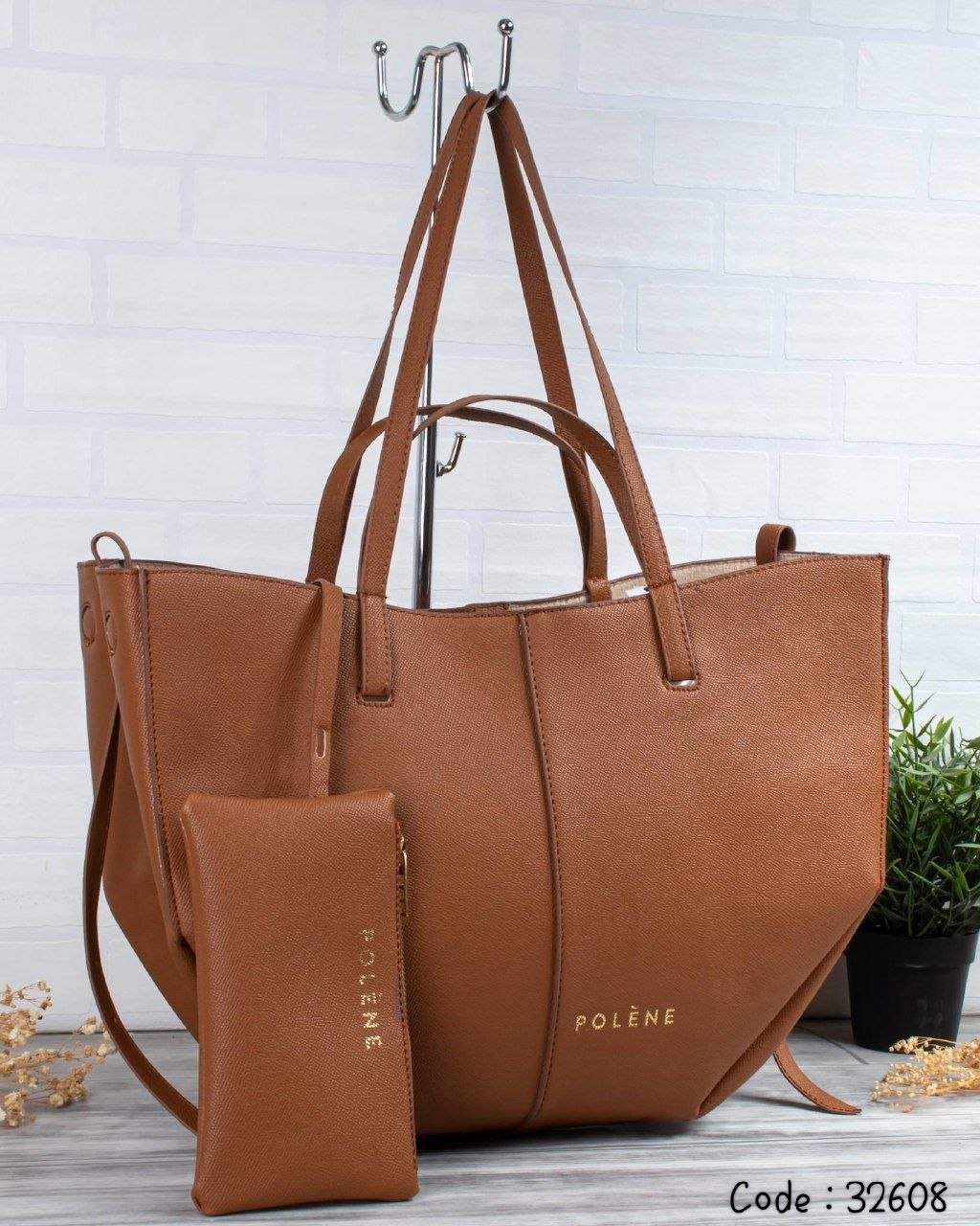 Polène Paris Inspired Multi-Wear Tote Bag with Pouch