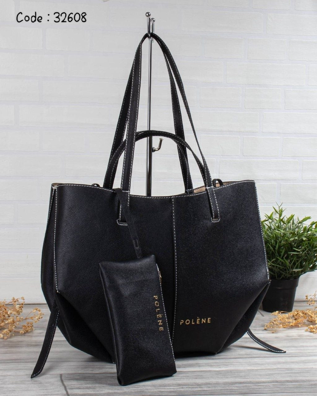 Polène Paris Inspired Multi-Wear Tote Bag with Pouch