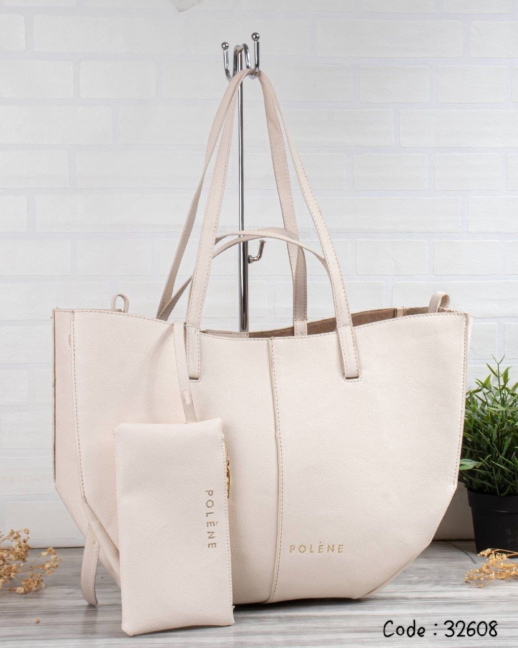 Polène Paris Inspired Multi-Wear Tote Bag with Pouch