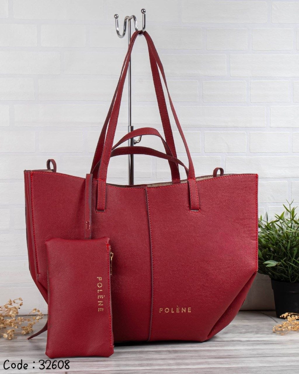 Polène Paris Inspired Multi-Wear Tote Bag with Pouch