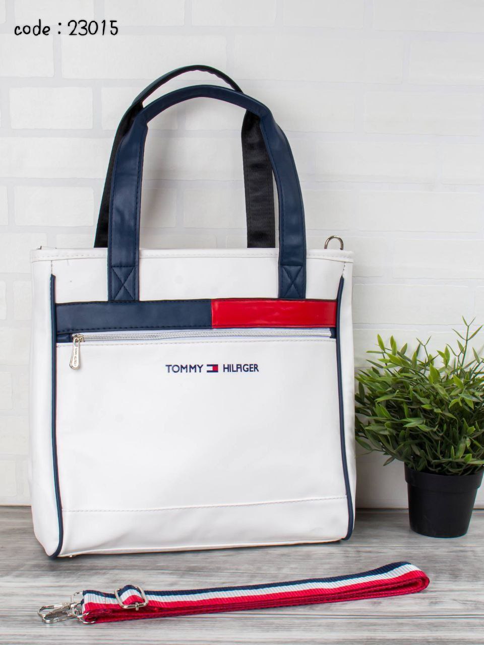 Tommy Hilfiger Inspired Casual Tote Bag