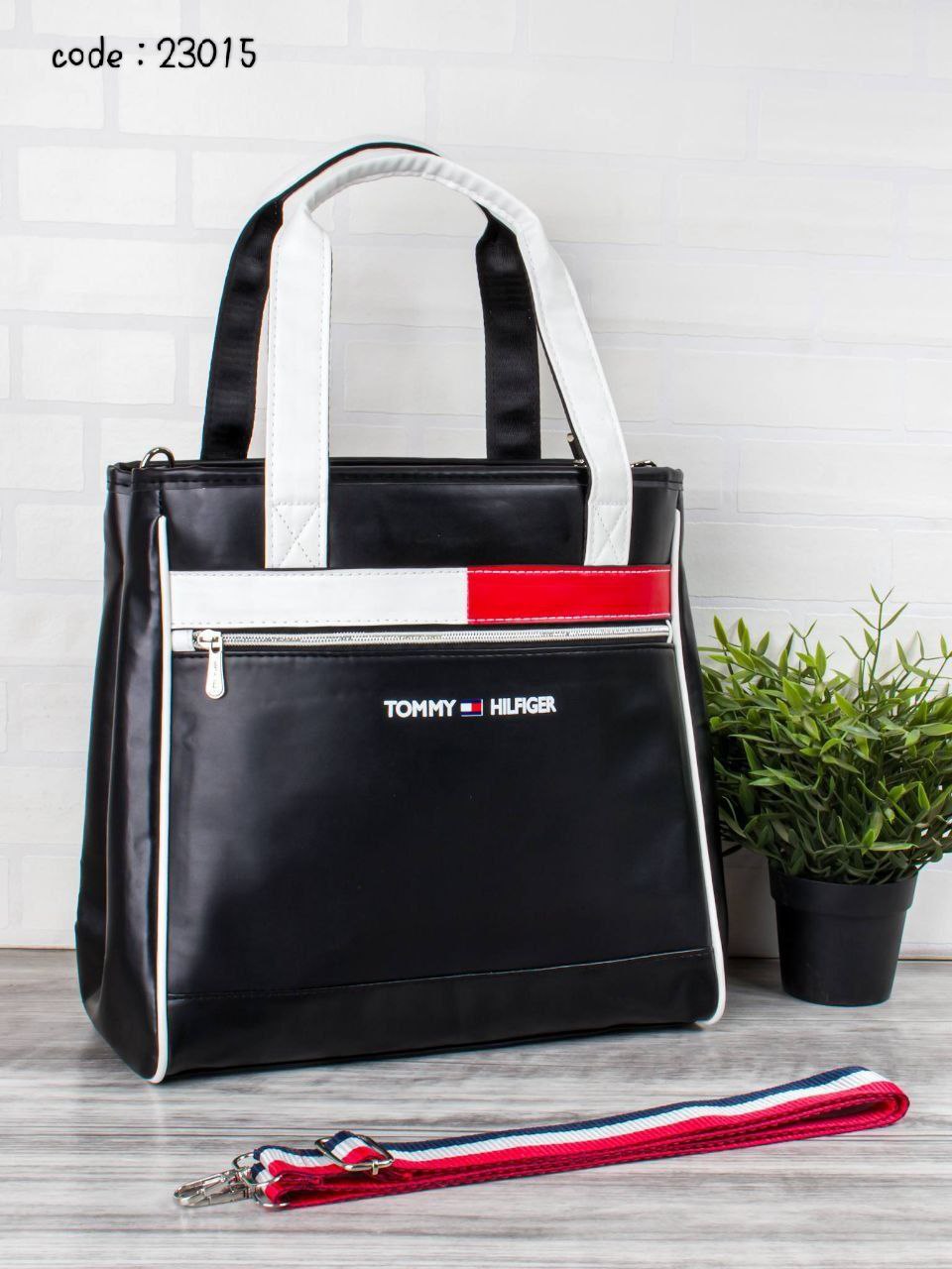 Tommy Hilfiger Inspired Casual Tote Bag