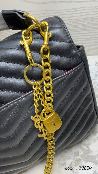 Elegant Quilted Chevron Shoulder Bag