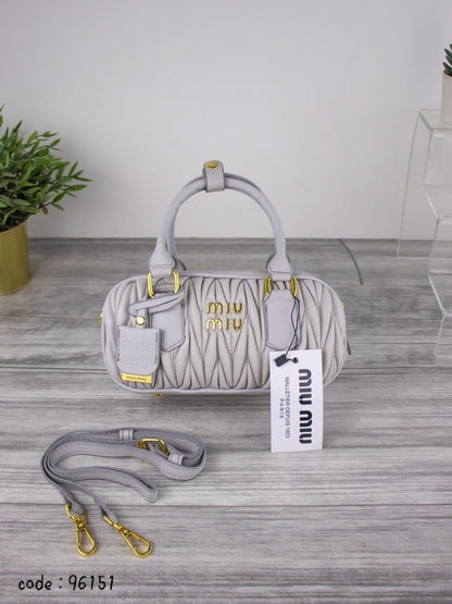 Miu Miu Matelassé Leather Top-Handle Bag
