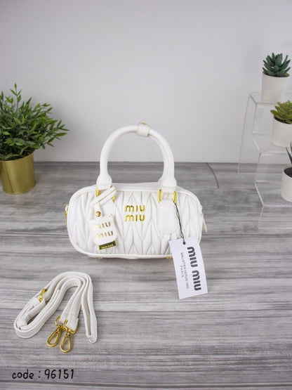 Miu Miu Matelassé Leather Top-Handle Bag