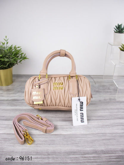 Miu Miu Matelassé Leather Top-Handle Bag