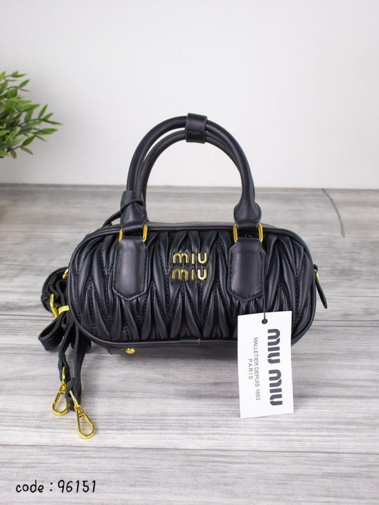 Miu Miu Matelassé Leather Top-Handle Bag