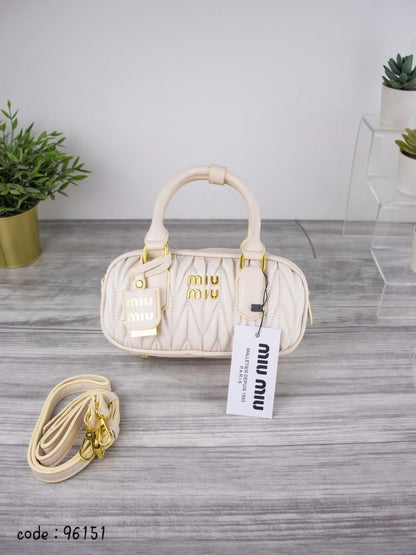 Miu Miu Matelassé Leather Top-Handle Bag