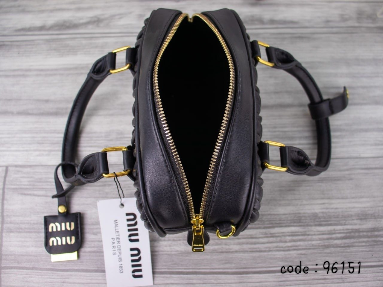 Miu Miu Matelassé Leather Top-Handle Bag
