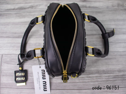 Miu Miu Matelassé Leather Top-Handle Bag