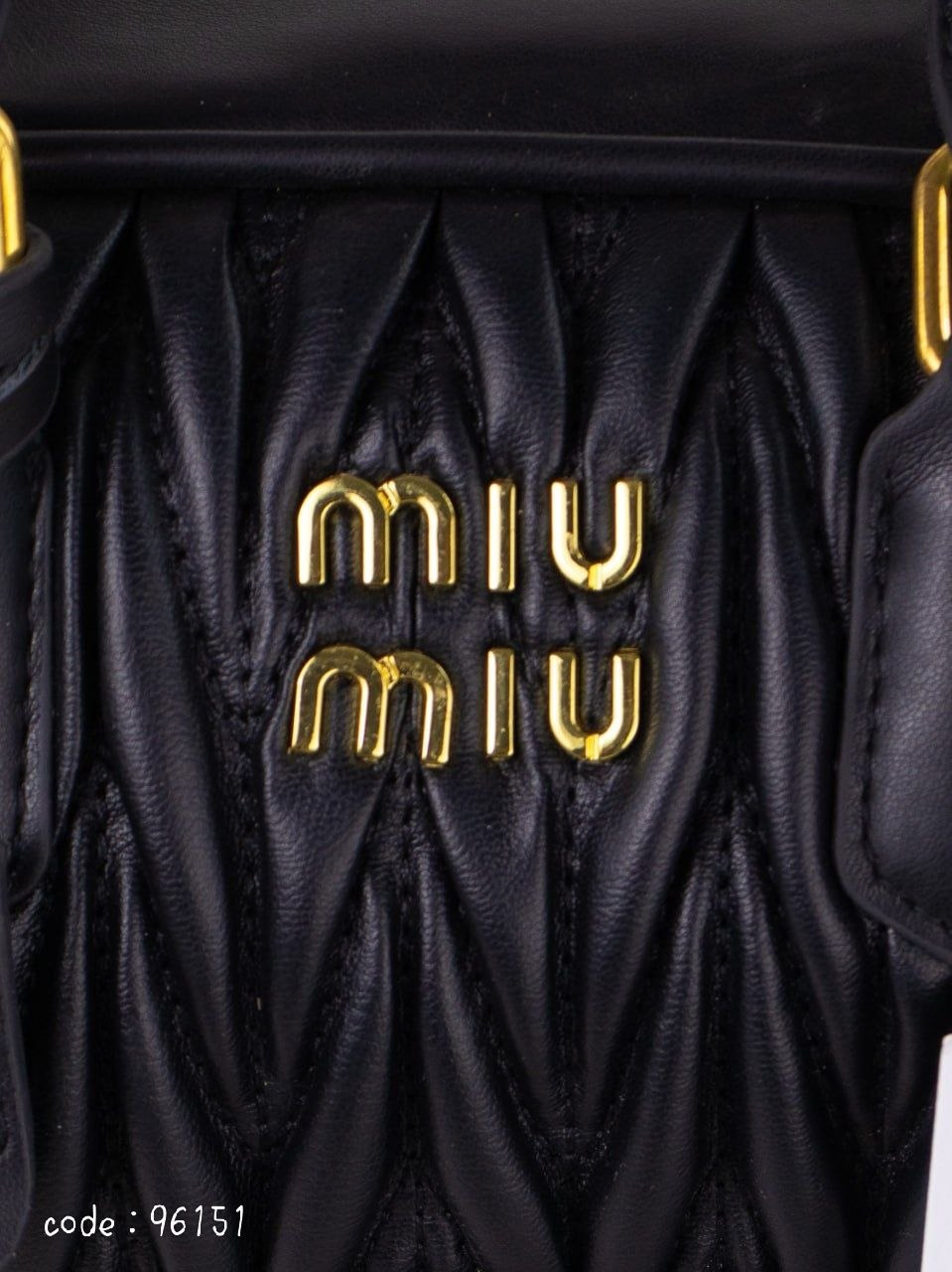 Miu Miu Matelassé Leather Top-Handle Bag