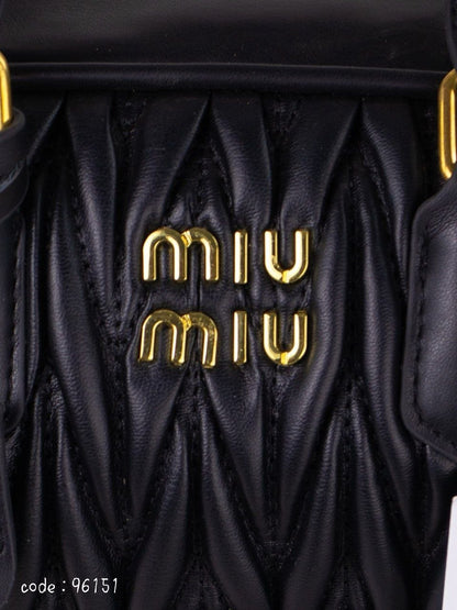 Miu Miu Matelassé Leather Top-Handle Bag
