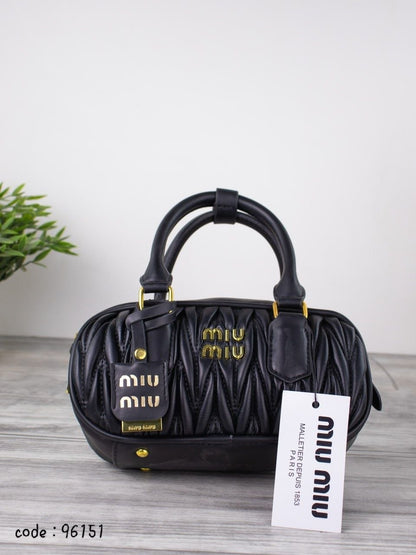 Miu Miu Matelassé Leather Top-Handle Bag