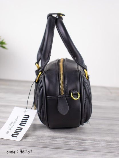 Miu Miu Matelassé Leather Top-Handle Bag