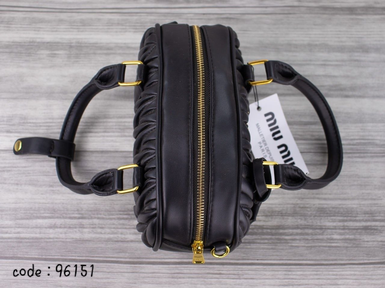 Miu Miu Matelassé Leather Top-Handle Bag