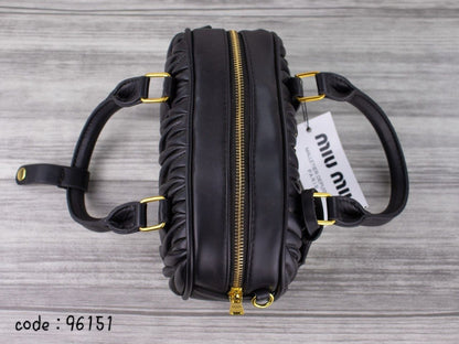 Miu Miu Matelassé Leather Top-Handle Bag