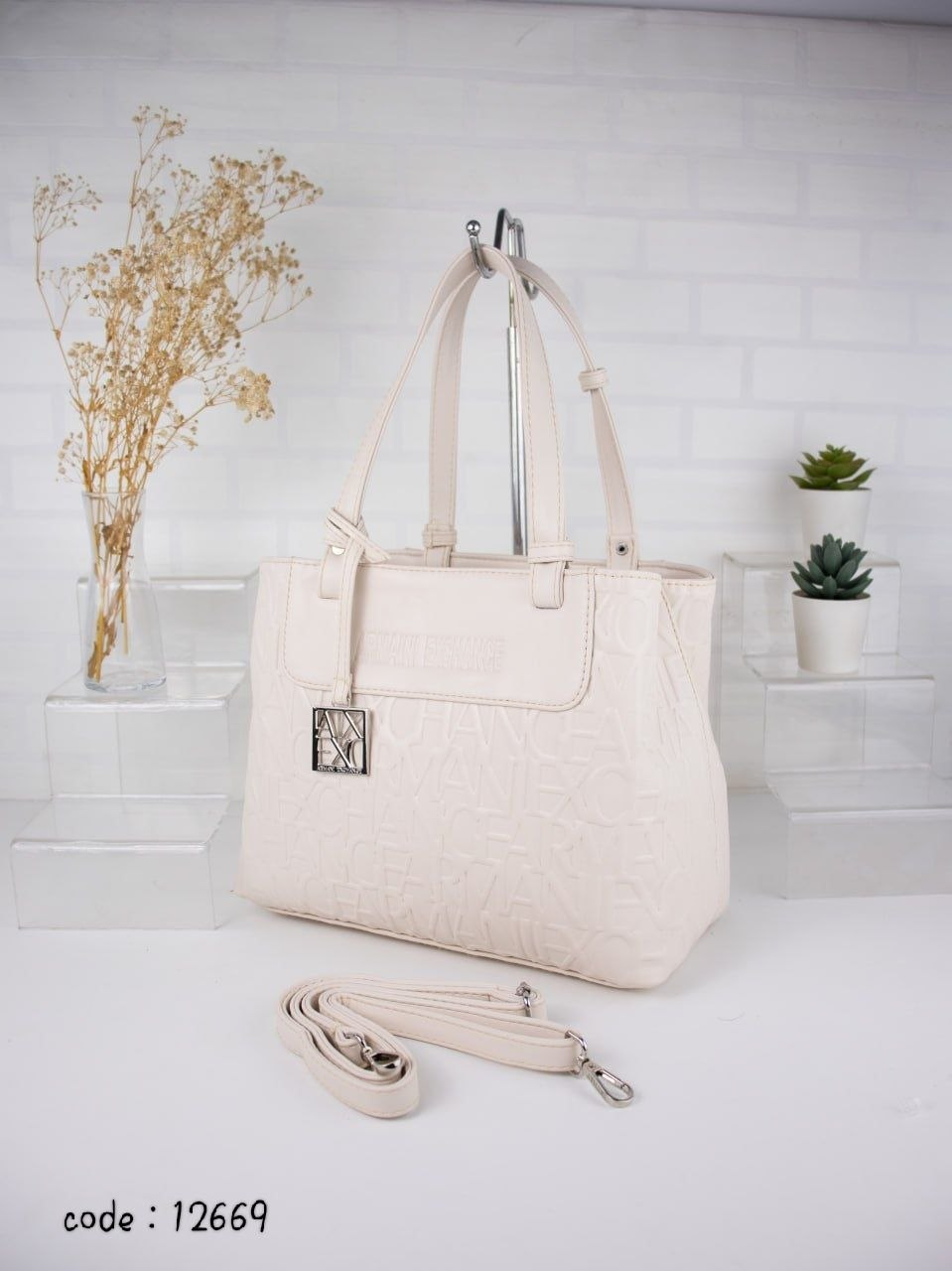 ARMANI EXCHANGE Monogram Satchel