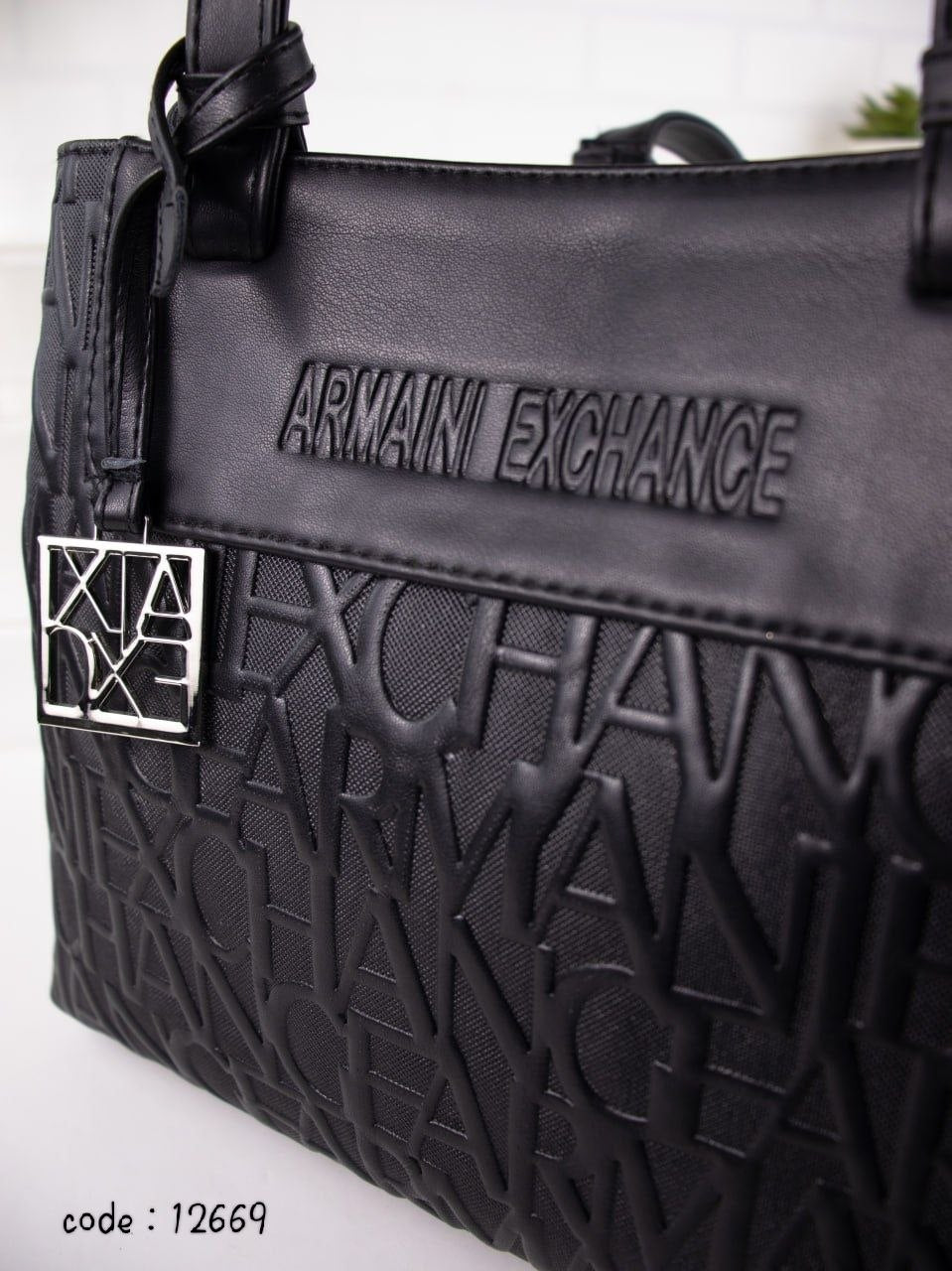 ARMANI EXCHANGE Monogram Satchel