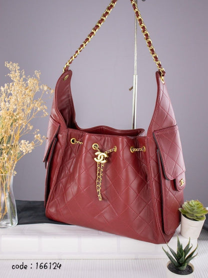 Chanel Large Quilted Lambskin Hobo/Bucket Bag