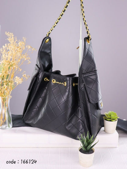 Chanel Large Quilted Lambskin Hobo/Bucket Bag