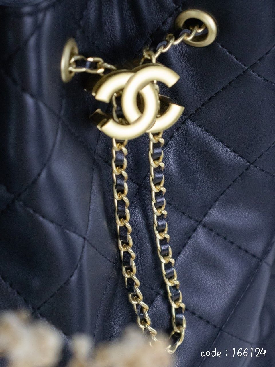 Chanel Large Quilted Lambskin Hobo/Bucket Bag