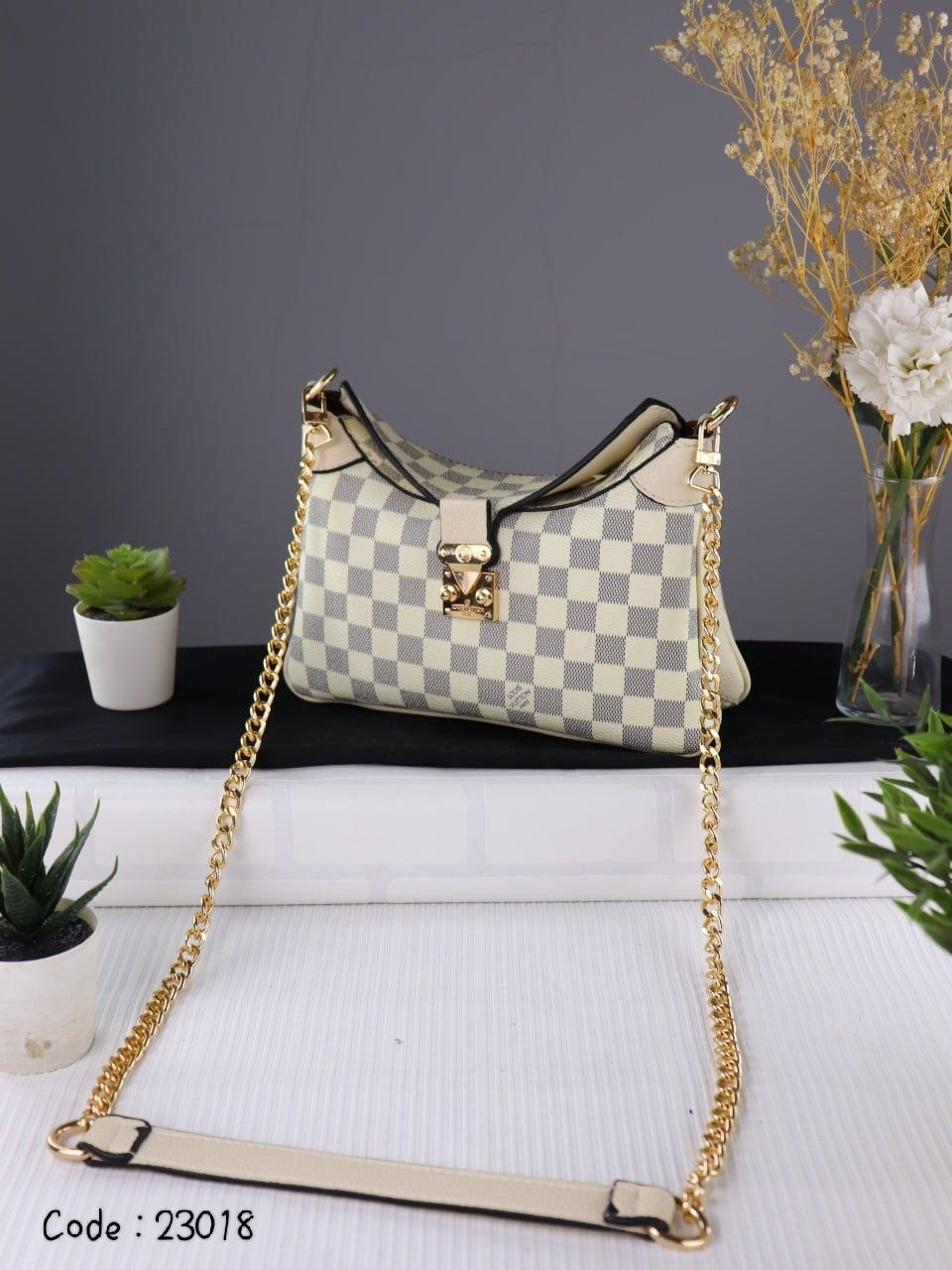 Elegant Monogram & Damier Crossbody Shoulder Bag