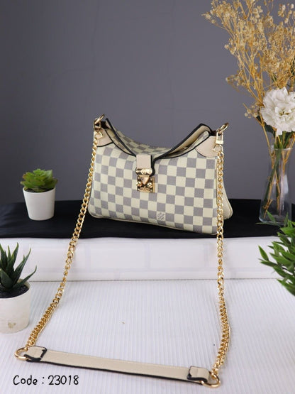 Elegant Monogram & Damier Crossbody Shoulder Bag