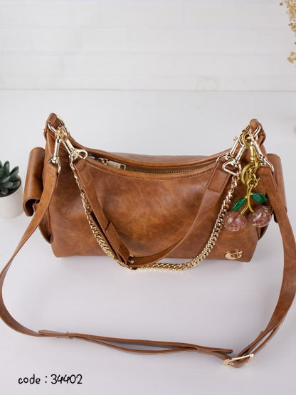 COACH Chic Slouchy Hobo Bag with Cherry Charm
