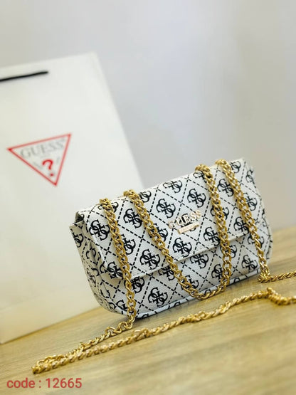Elevate Your Style: Guess Signature Chain Crossbody Bag