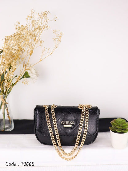 Elevate Your Style: Guess Signature Chain Crossbody Bag