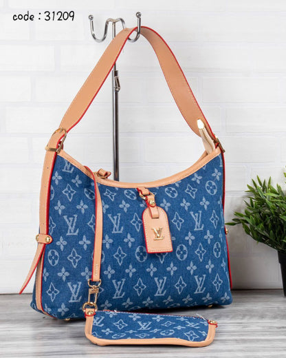 Louis Vuitton Graceful Hobo Bag Set (with Matching Pouch)