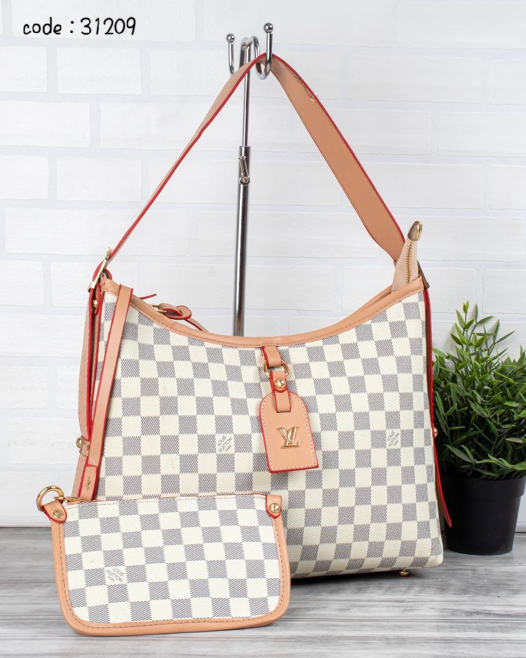 Louis Vuitton Graceful Hobo Bag Set (with Matching Pouch)