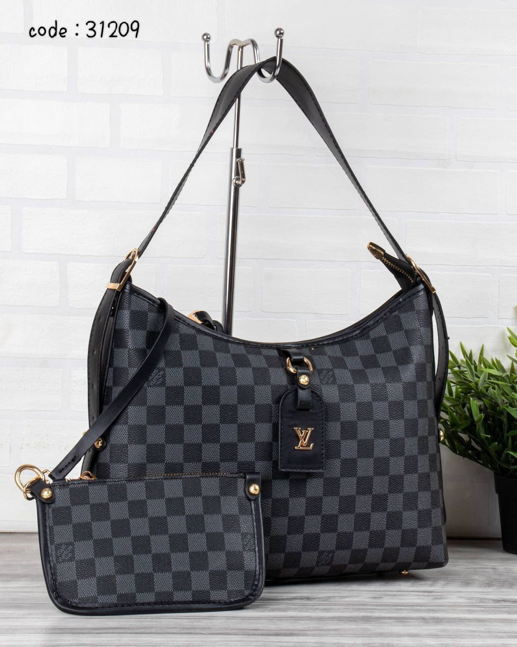 Louis Vuitton Graceful Hobo Bag Set (with Matching Pouch)