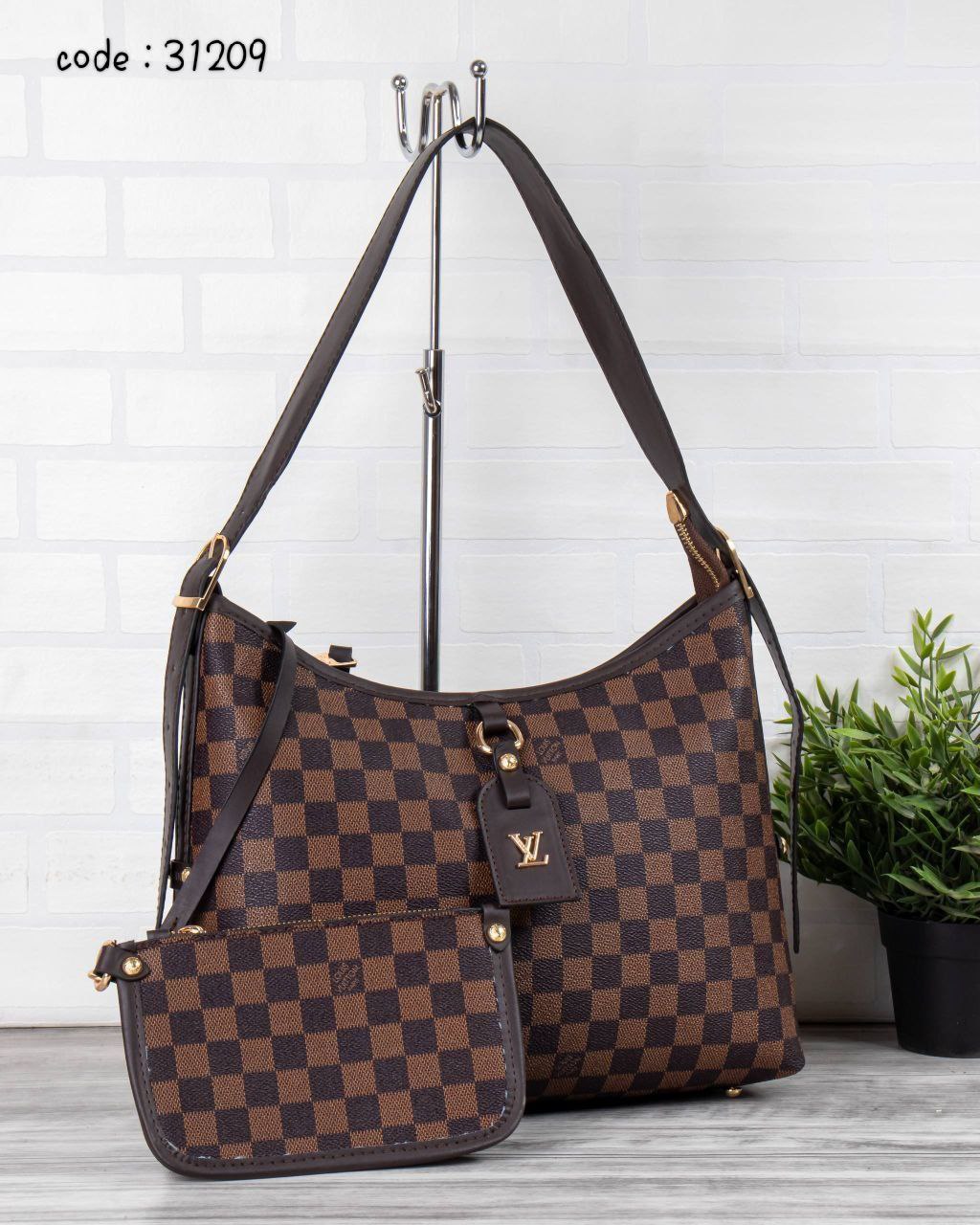 Louis Vuitton Graceful Hobo Bag Set (with Matching Pouch)