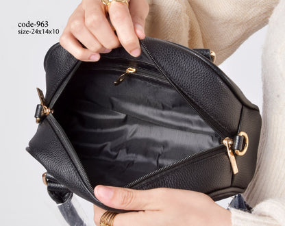 Gucci Inspired Top-Handle Bowling Crossbody Bag