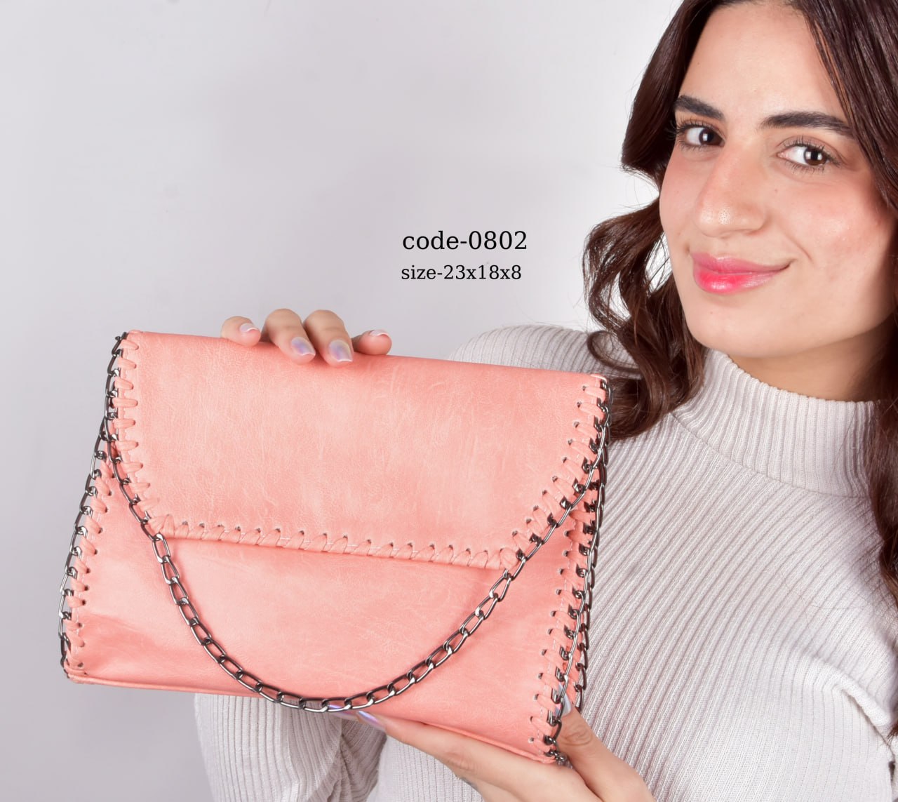 Stella Mccartney The Chain-Trim Envelope Crossbody/Clutch