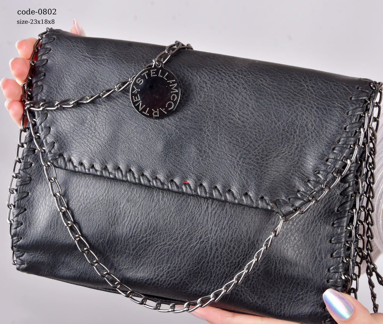 Stella Mccartney The Chain-Trim Envelope Crossbody/Clutch