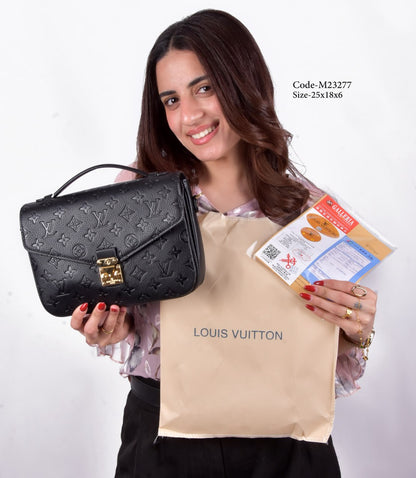 Elegant Monogram Crossbody & Top-Handle Bag