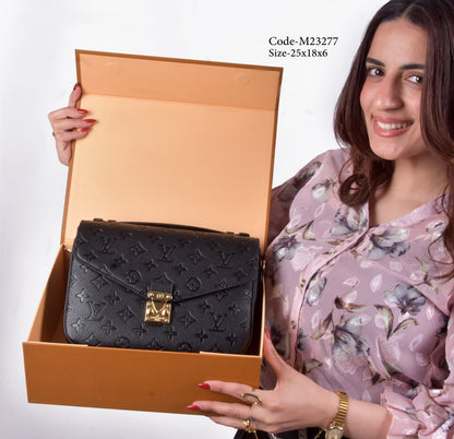 Elegant Monogram Crossbody & Top-Handle Bag